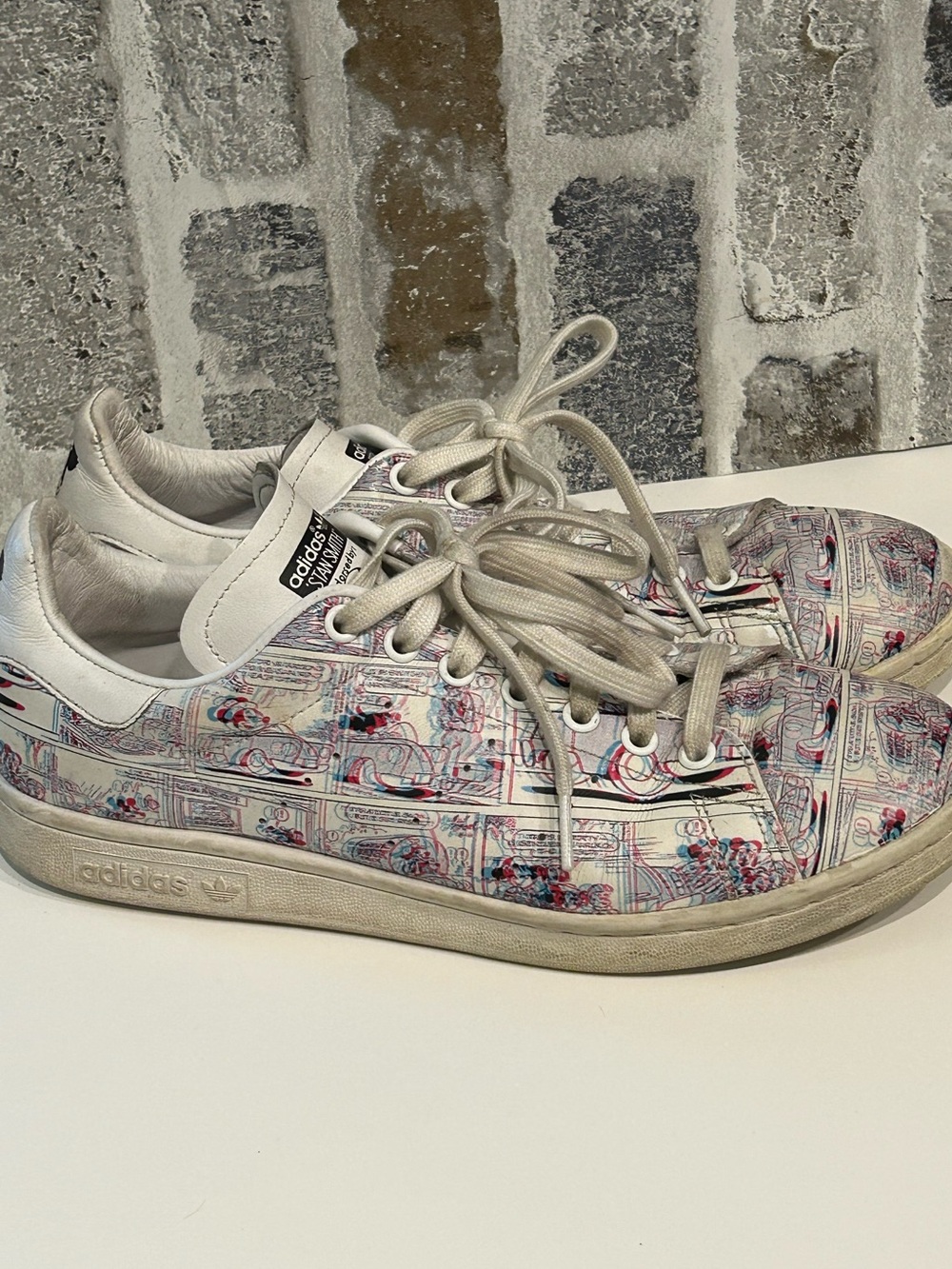 Disney x adidas Stan Smith 'Mickey Mouse 3D Comic Strip' Sneakers White Leather